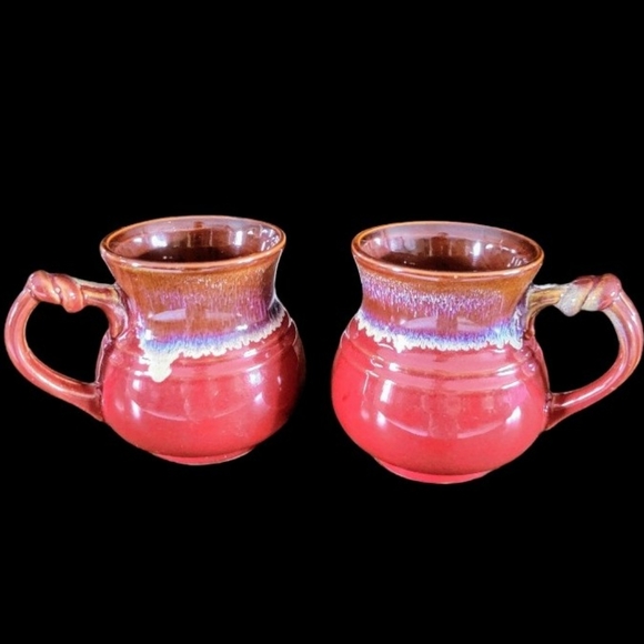 New 2 Piece La Rochelle Unique Coffee Mugs Set 2 Ceramic 16 oz - Picture 1 of 6